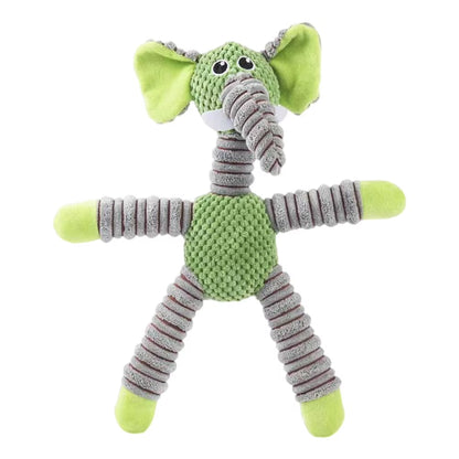 PlayPals Squeaky Plush Toys - Durable Animal Chew Toys with Fun Sounds