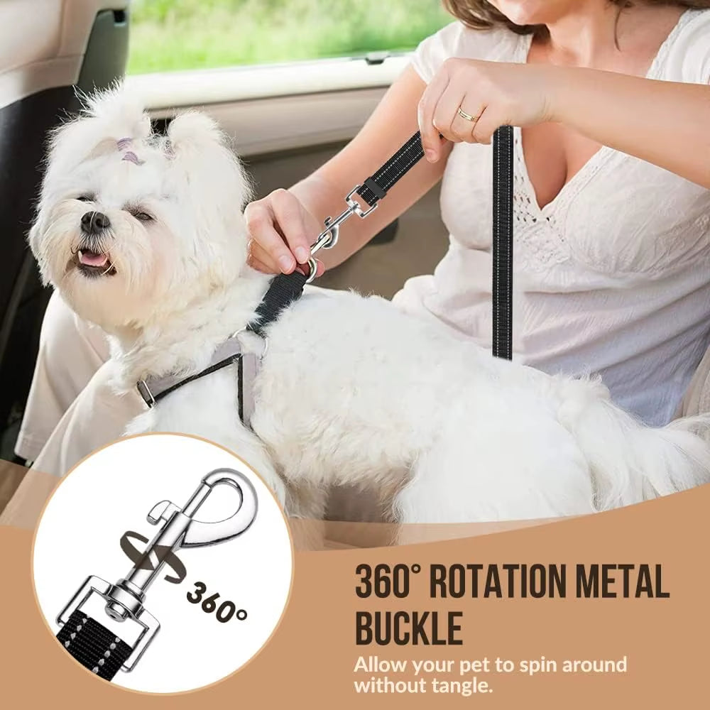 2-in-1 Adjustable Dog Car Harness & Safety Belt