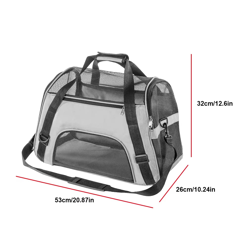 Ventura Pet Carrier Bag - Breathable & Portable for Small Dogs & Cats