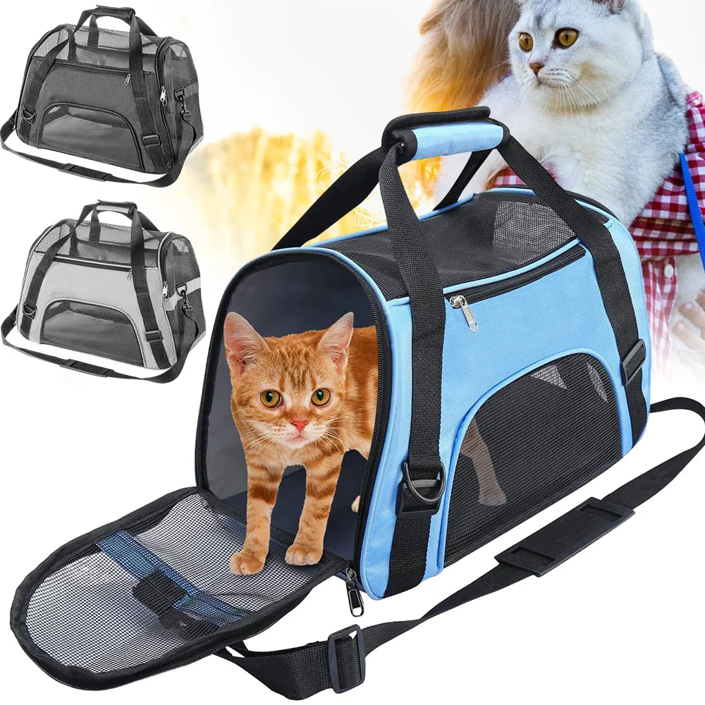 Ventura Pet Carrier Bag - Breathable & Portable for Small Dogs & Cats