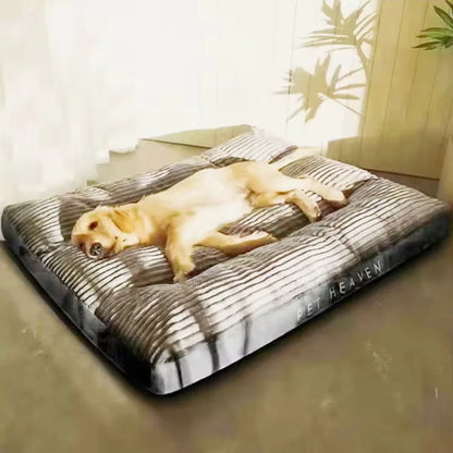 Luxurious Corduroy Dog Bed - Warm Winter Sleeping Mat for Small, Medium, and Large Dogs - Removable and Washable Pet Supplies