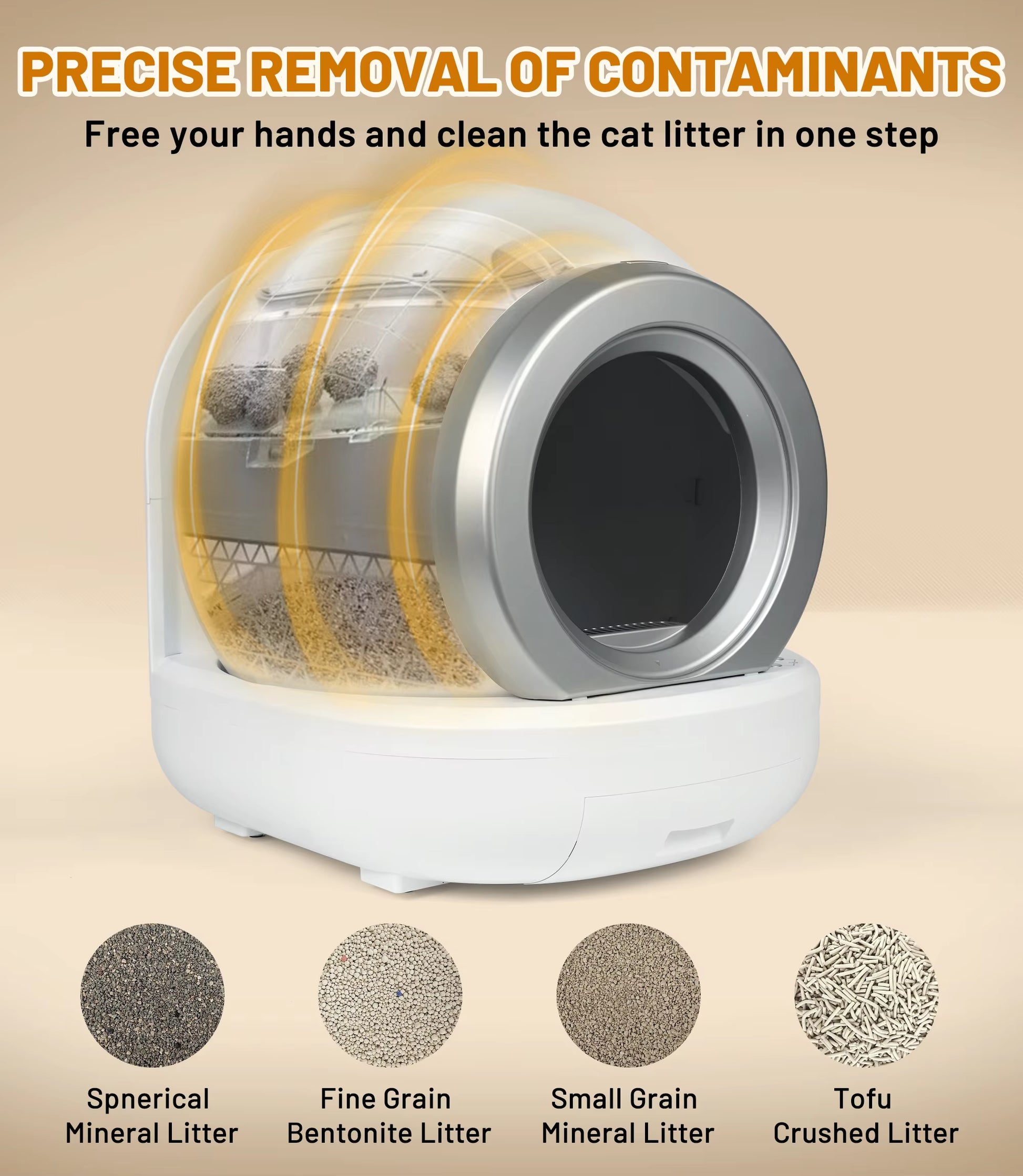 Smart Self-Cleaning Cat Litter Box 65L – App Control & Odor-Free