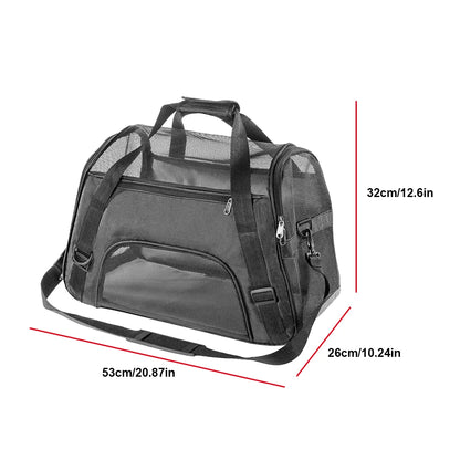 Ventura Pet Carrier Bag - Breathable & Portable for Small Dogs & Cats