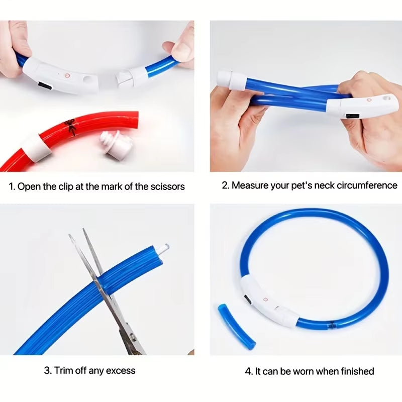 USB LED Dog Collar – Night Safety & Rechargeable