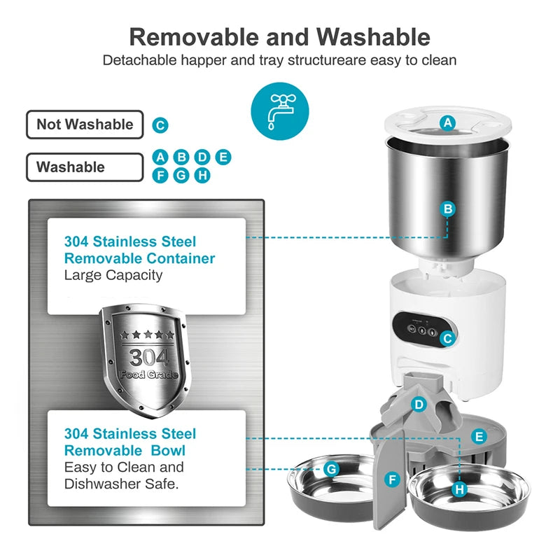 Smart APP Pet Feeder - Automatic Double Meal Dispenser