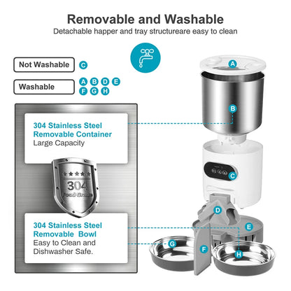 Smart APP Pet Feeder - Automatic Double Meal Dispenser
