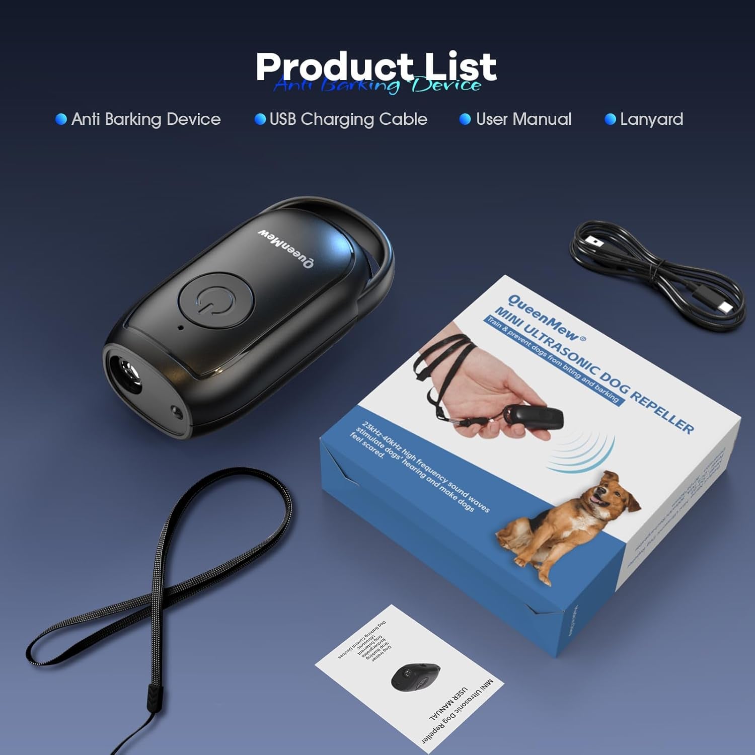 SilentPaw Pro Ultrasonic Anti-Bark Device - Portable & Rechargeable