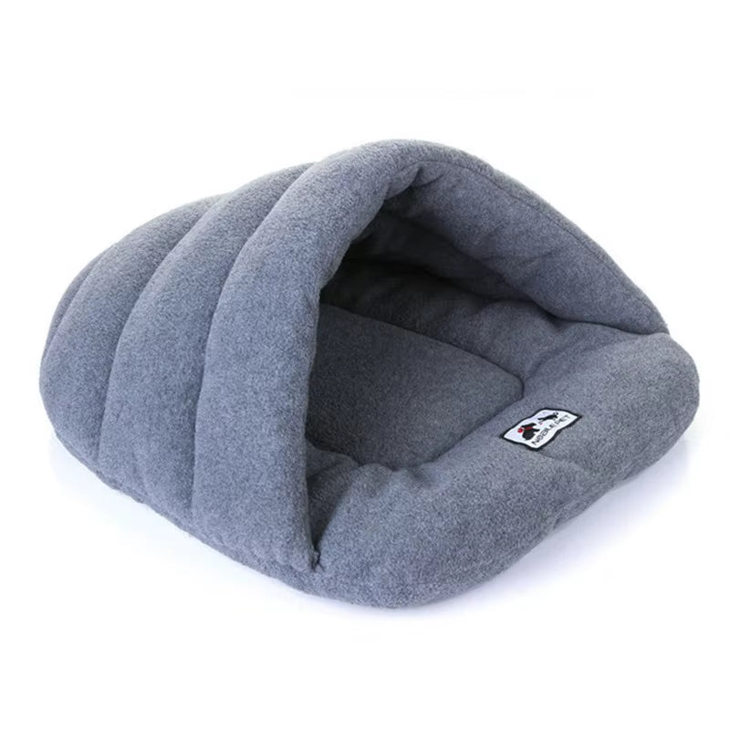 Cozy Slipper Dog Bed - Winter Warm Pet House with Soft Cushion
