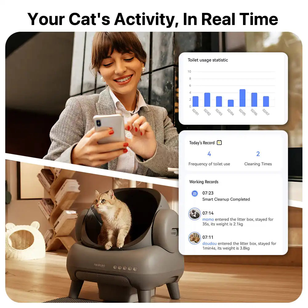 Open-Top Smart Self-Cleaning Litter Box