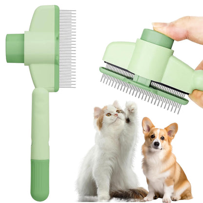 GentleGroom Cat Brush - Deshedding Comb with Rounded Metal Tips