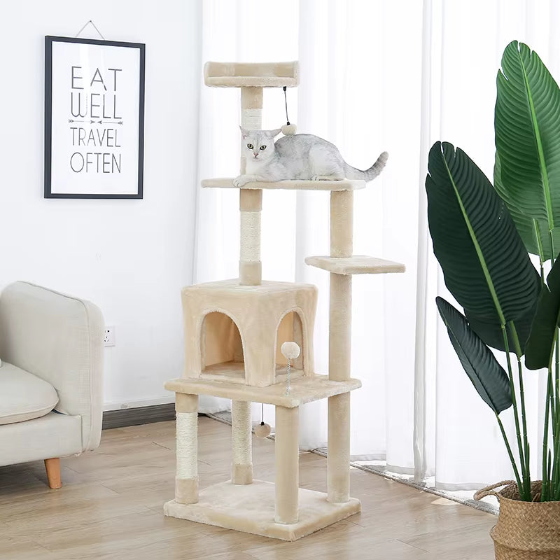 Whisker Wonderland Cat Tree - 9-Level Play Tower with Condo & Ladder