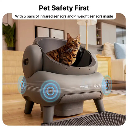 M1 Self-Cleaning Cat Litter Box with Open Top Design