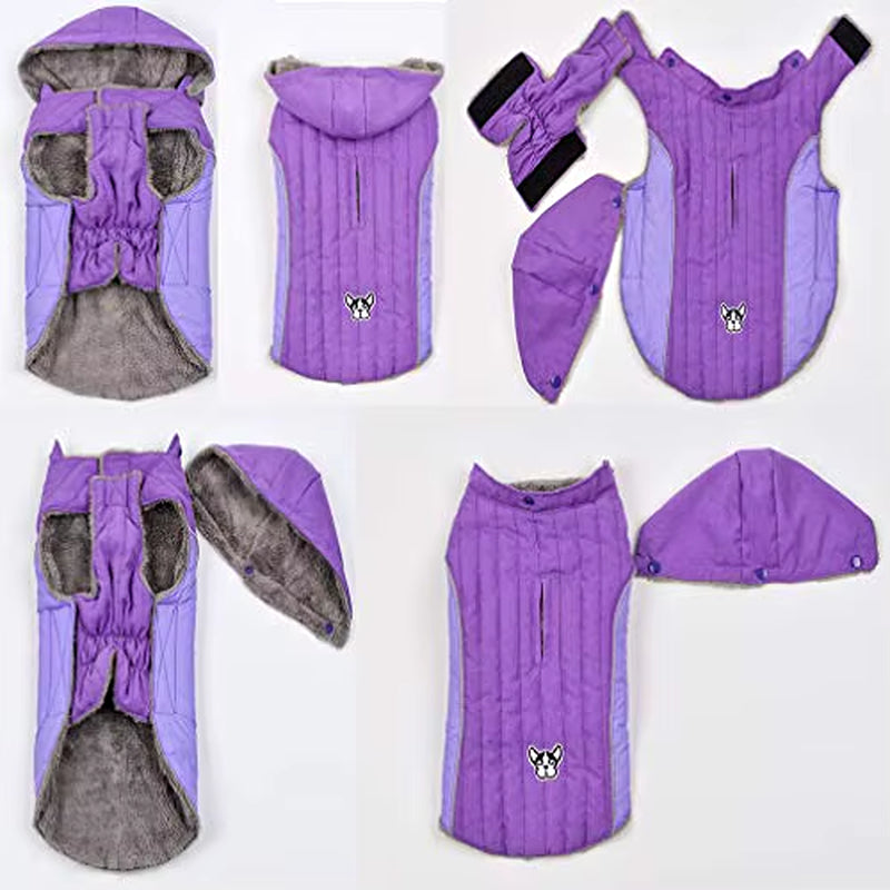 ComfortPup Winter Dog Coat - Quilted Jacket with Detachable Hood