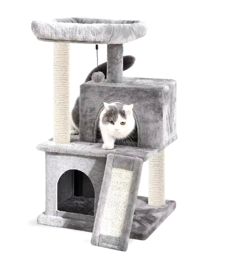 Whisker Wonderland Cat Tree - 9-Level Play Tower with Condo & Ladder