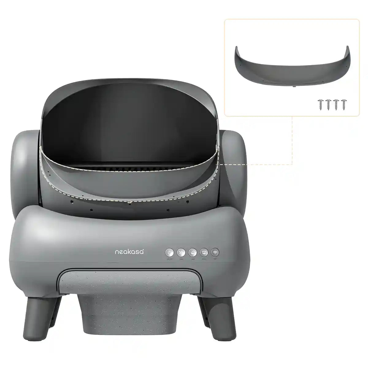 M1 Self-Cleaning Cat Litter Box with Open Top Design