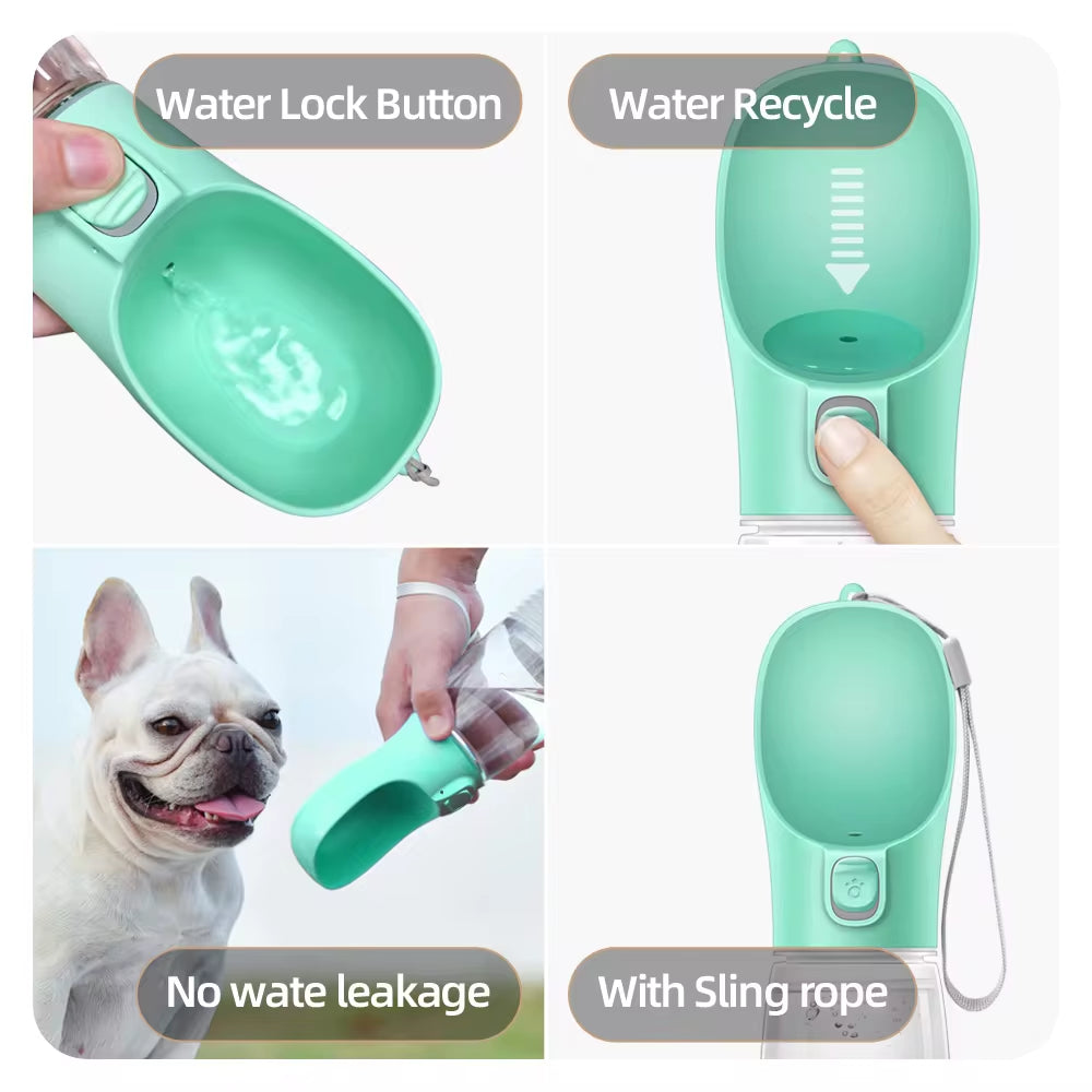 AquaGo Portable Pet Water Bottle - Leak-Proof Outdoor Drinking Solution