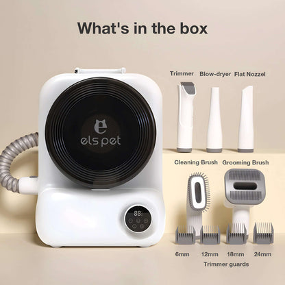 Pet Grooming Vacuum Kit with the Els 5-in-1 Grooming Vacuum System