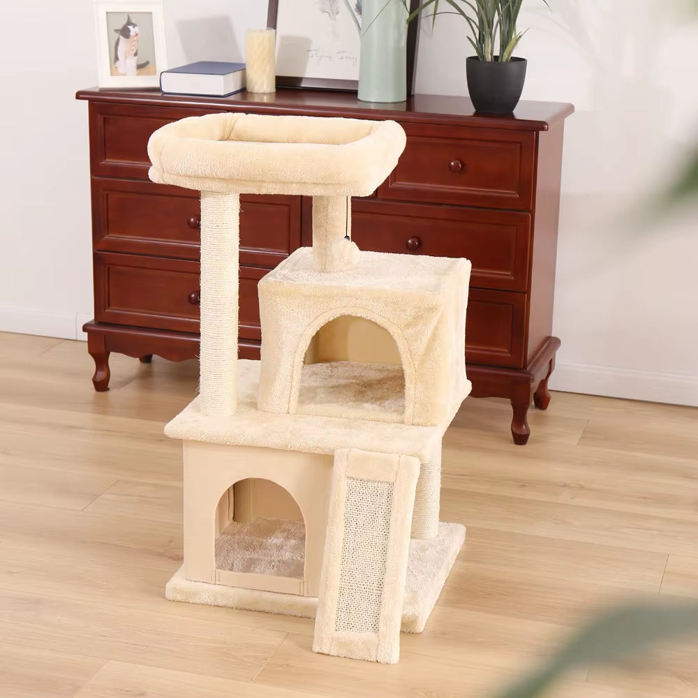 Whisker Wonderland Cat Tree - 9-Level Play Tower with Condo & Ladder