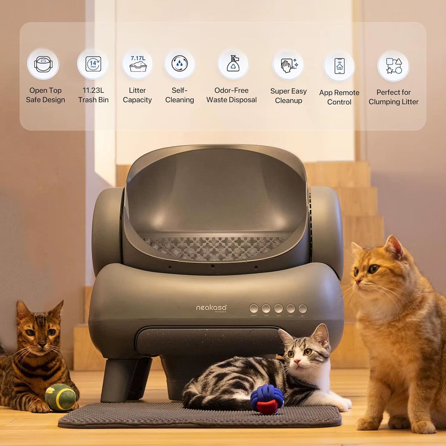 Neakasa M1 Self-Cleaning Cat Litter Box - Smart App Control & Odor-Free
