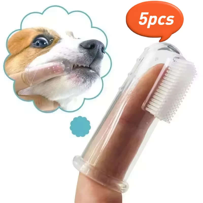 Finger Toothbrush for Dogs and Cats– Silicone Dental Cleaning Tool