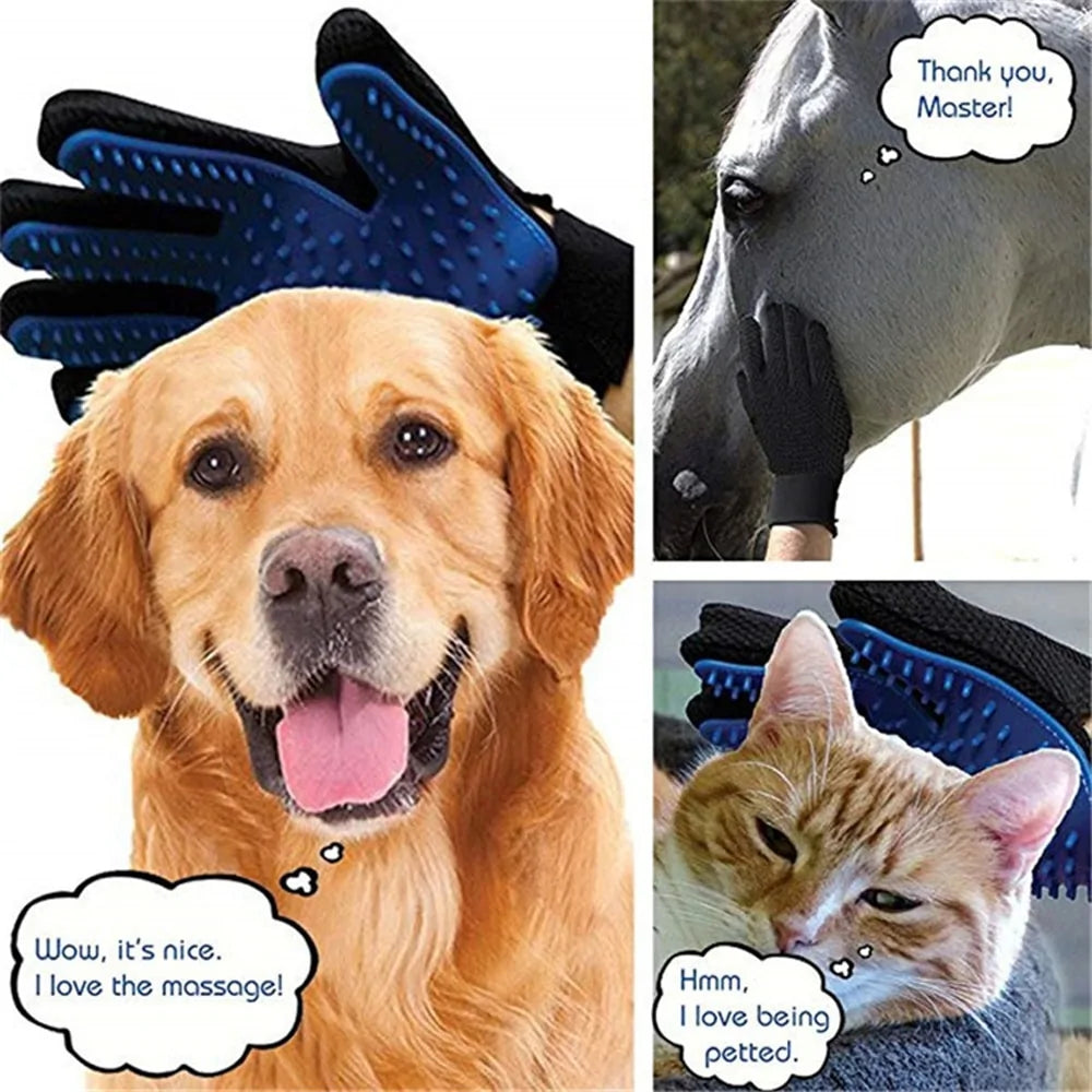 Paws & Palms Grooming Gloves - Gentle Deshedding & Massage for Dogs & Cats