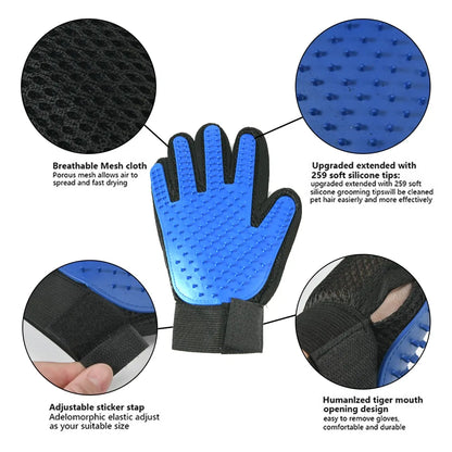 Paws & Palms Grooming Gloves - Gentle Deshedding & Massage for Dogs & Cats