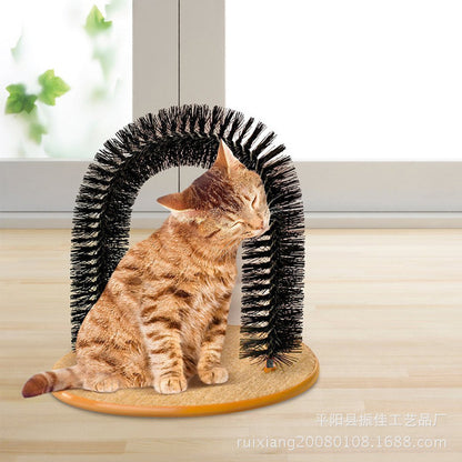 Cat Self-Grooming Arch Toy – Scratcher & Massage Brush