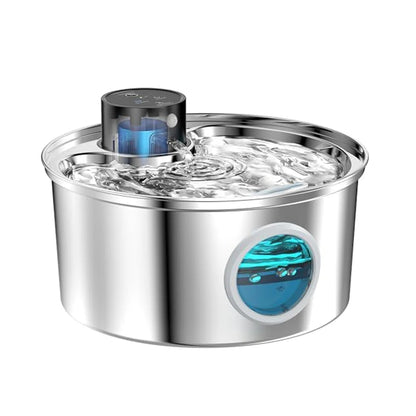 AquaPure 3.2L Smart Pet Fountain - USB Rechargeable & Stainless Steel