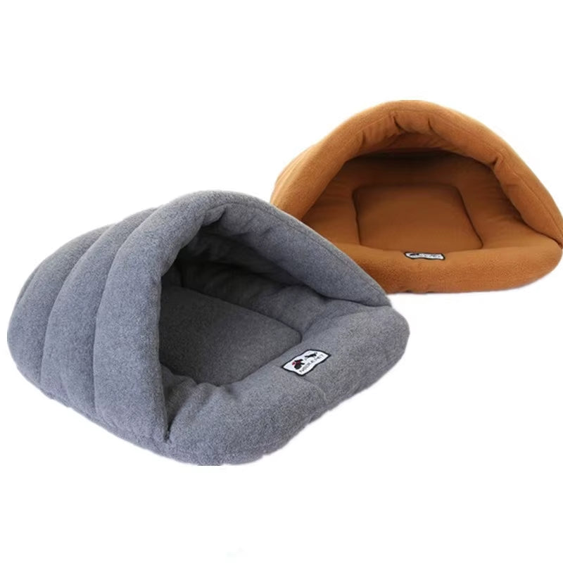 Cozy Slipper Dog Bed - Winter Warm Pet House with Soft Cushion