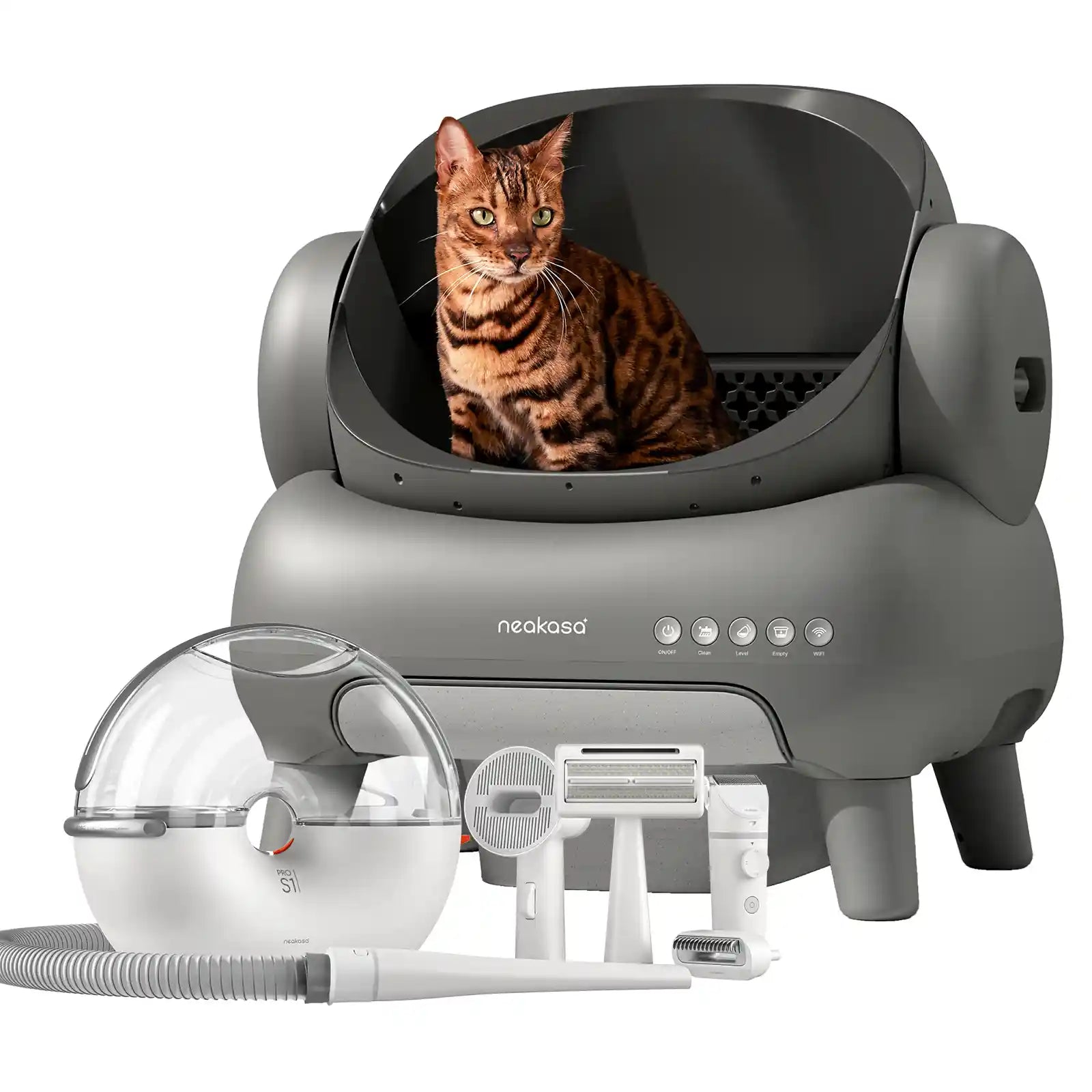 M1 Self-Cleaning Cat Litter Box with Open Top Design